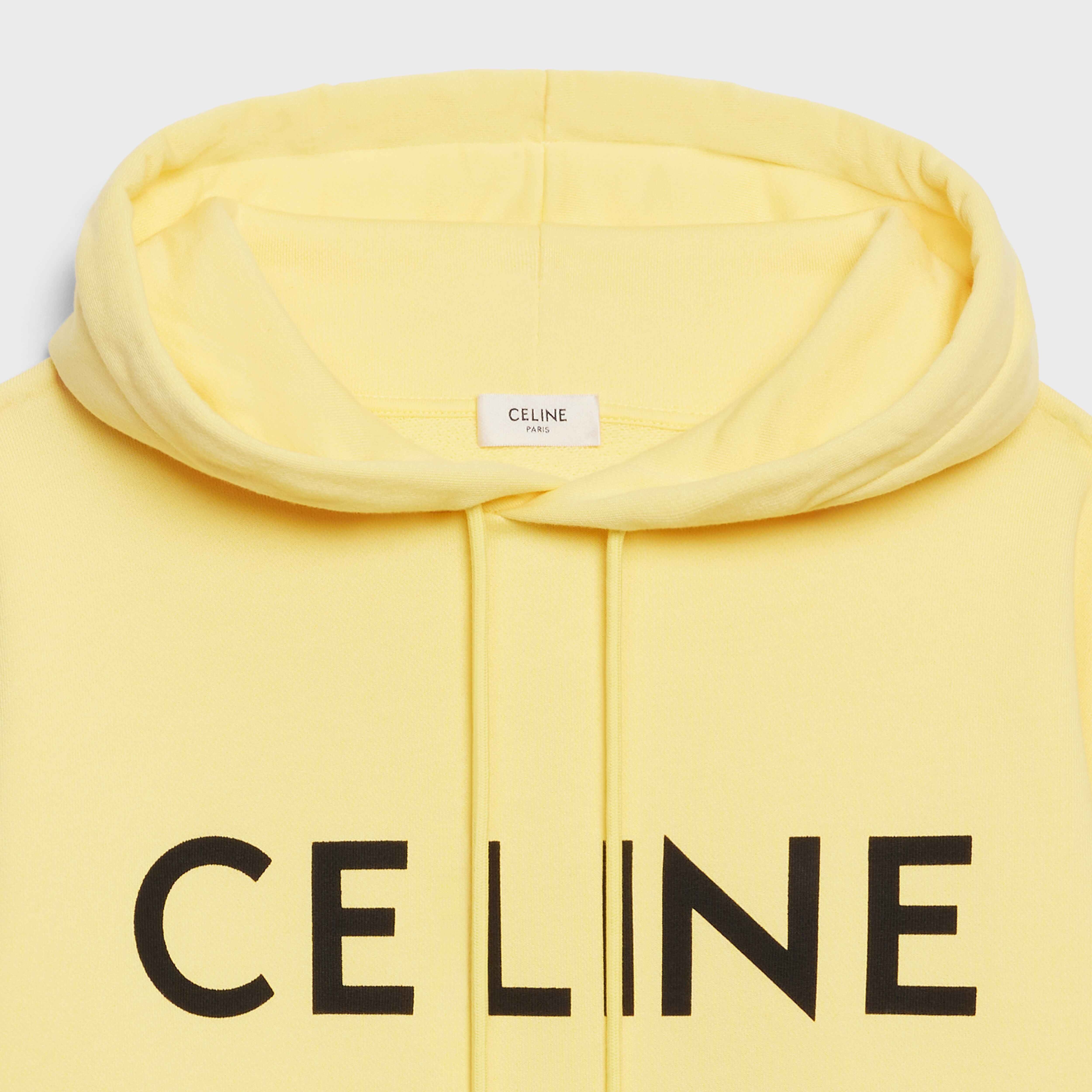 CELINE LOOSE COTTON FLEECE HOODIE - 3