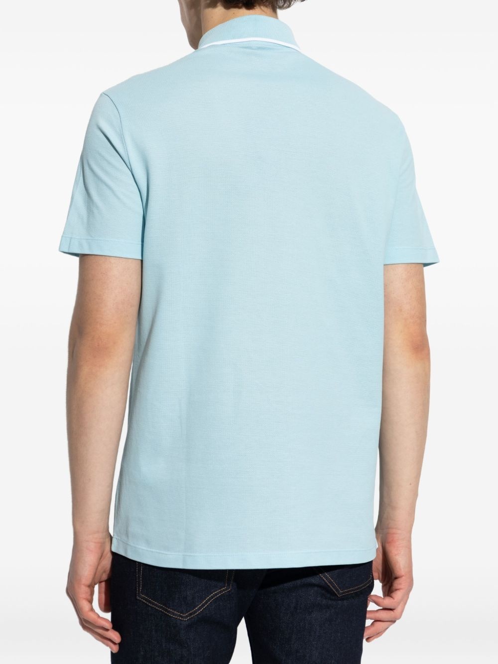 Medusa-embroidered polo shirt - 4