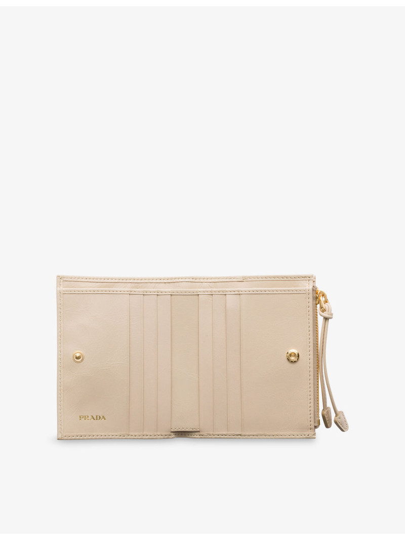 Prada Triangle-Logo Small Leather Wallet outlook