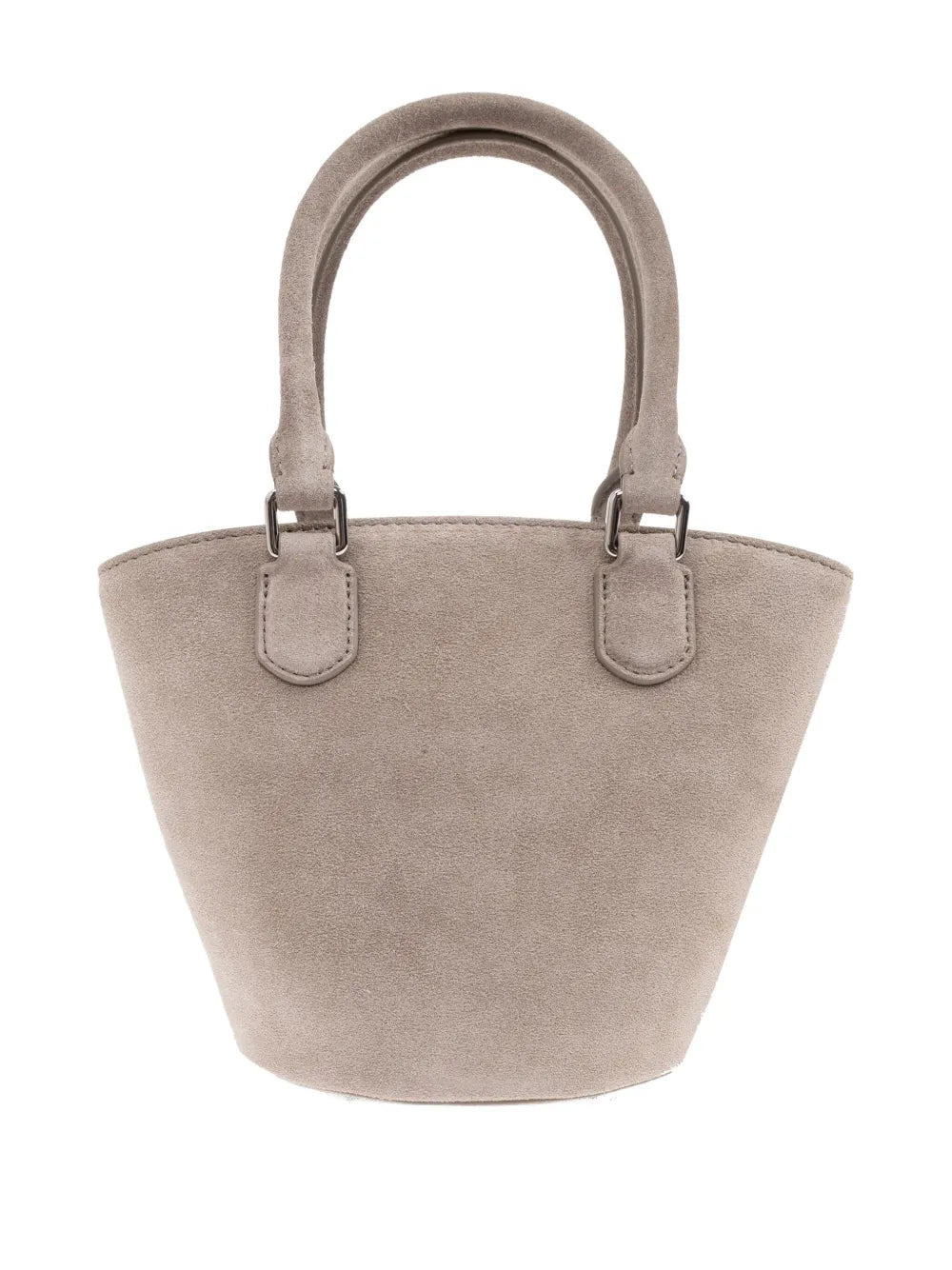 Self-Portrait Women Grey Suede Charm Tote - 2