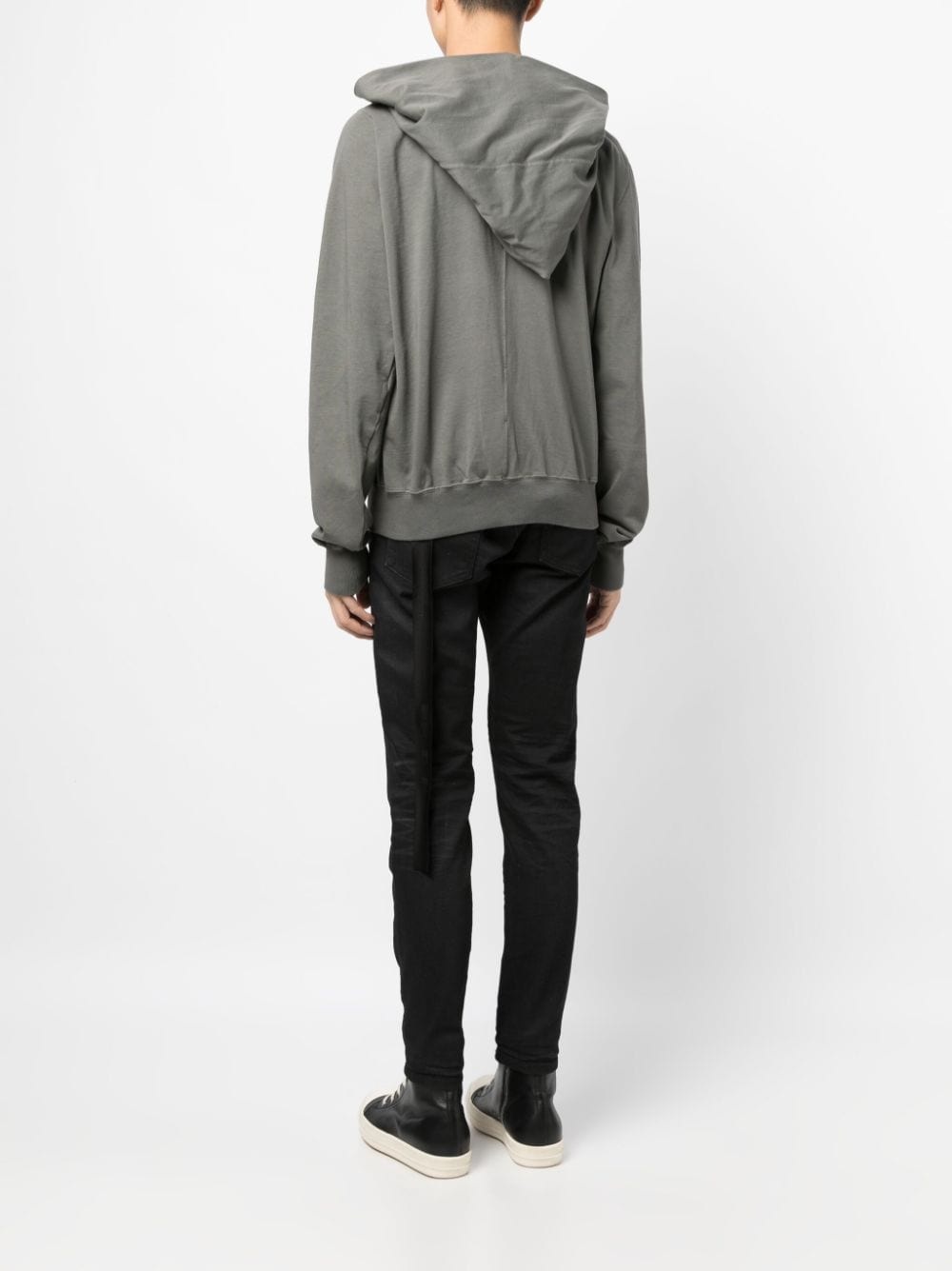 ribbed cotton hooded jacket - 4