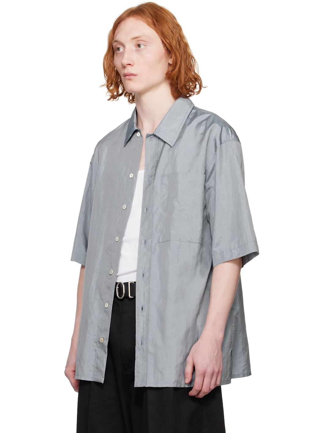 Blue Canvas Shirt - 4