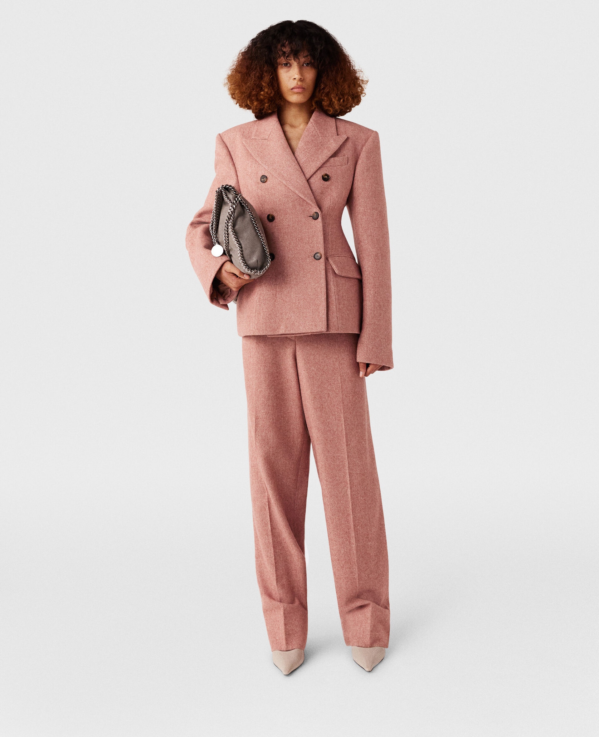 Double Breasted Moulded Blazer - 5