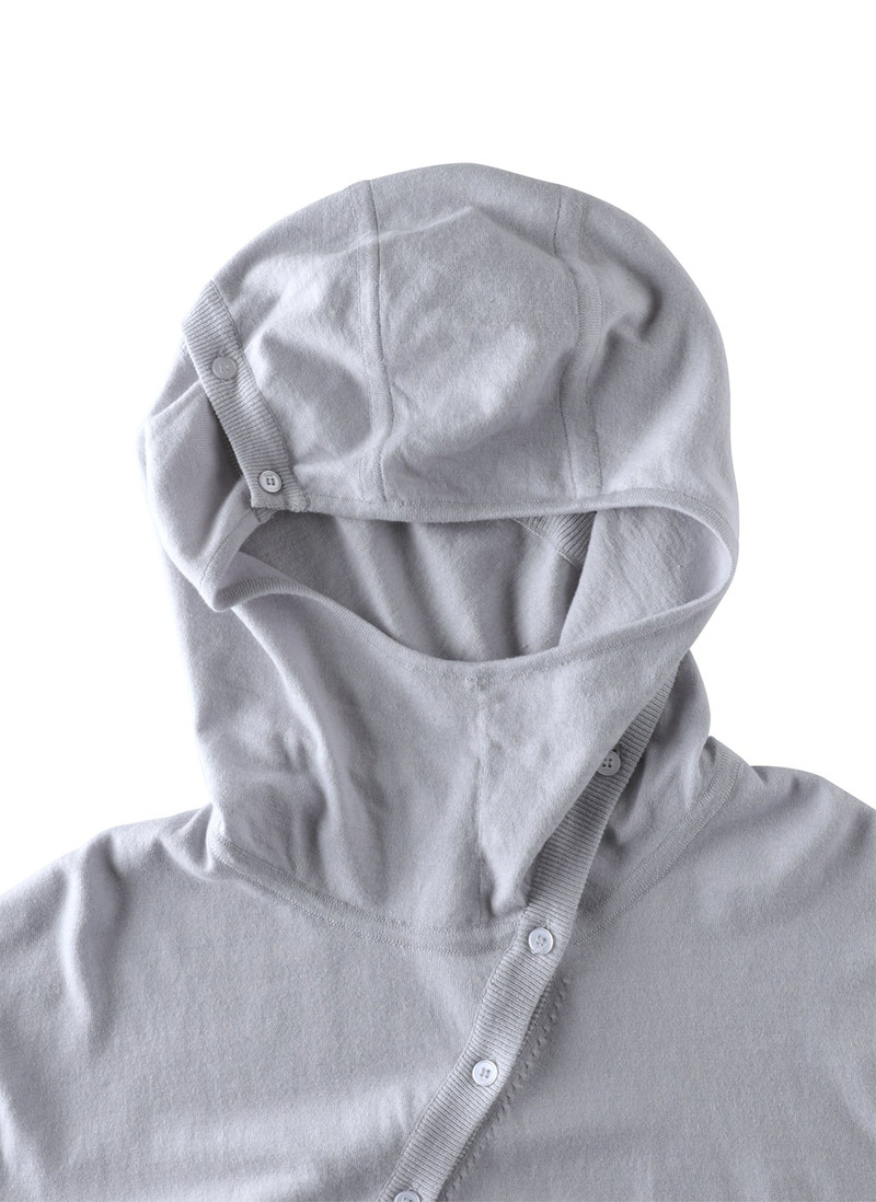 8.0 KNIT HOODIE CENTER (LIGHT GREY) 8