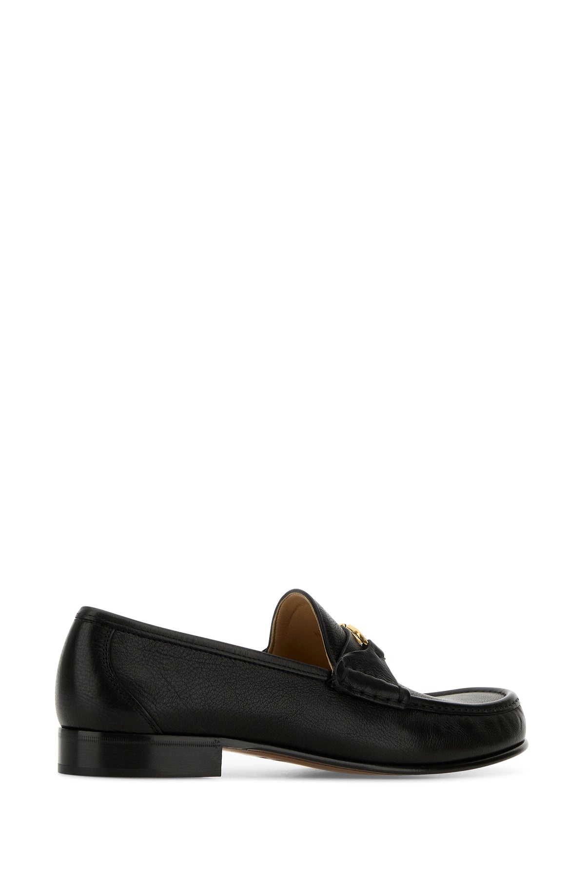 Black leather VLogo loafers - 3