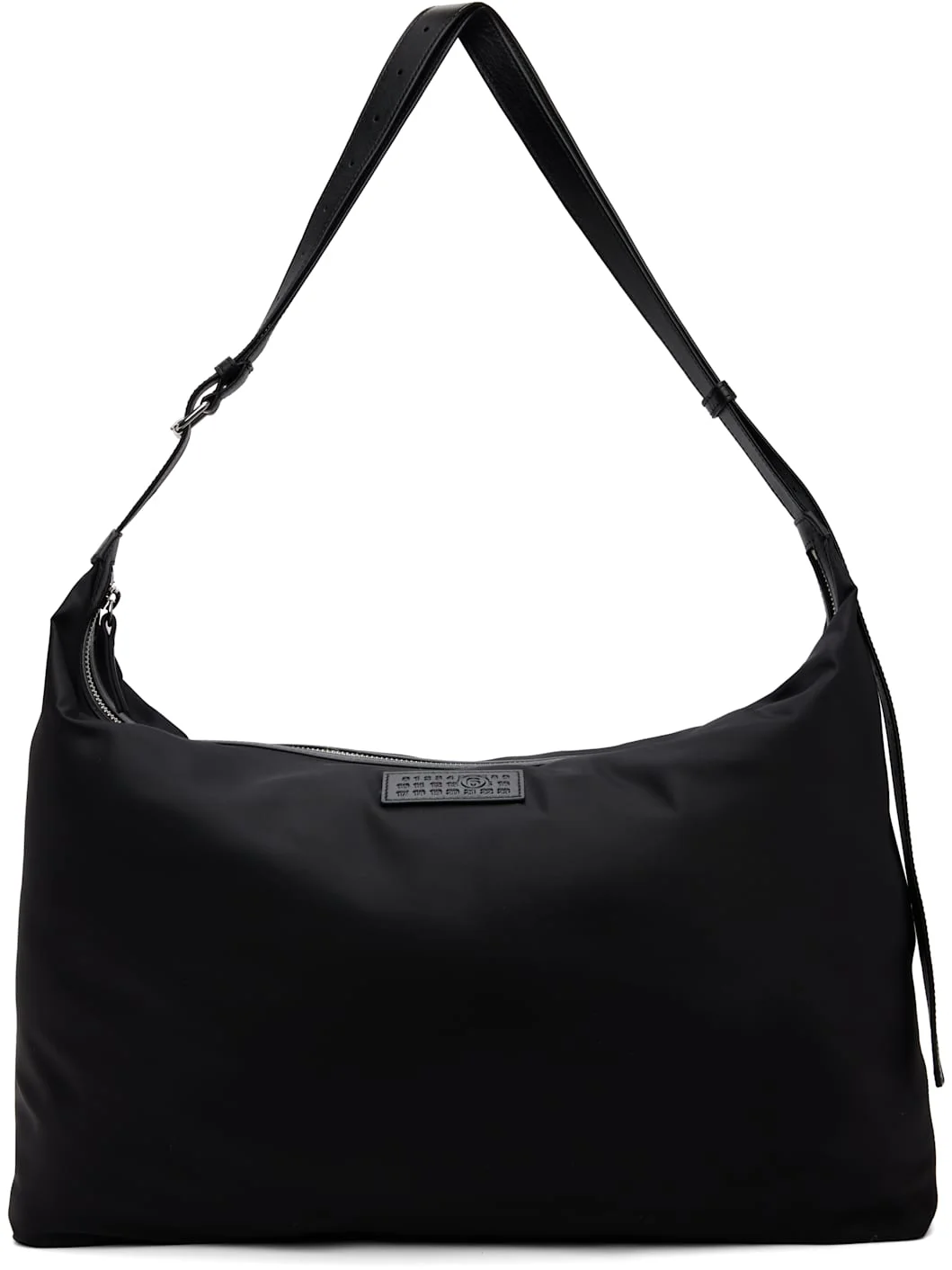 Black Nylon Twill Crossbody Bag - 1