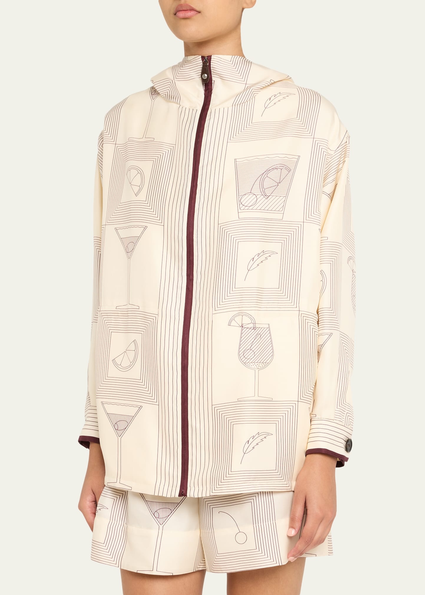 Rafael Aperitivo Twill Hooded Bomber Jacket - 4