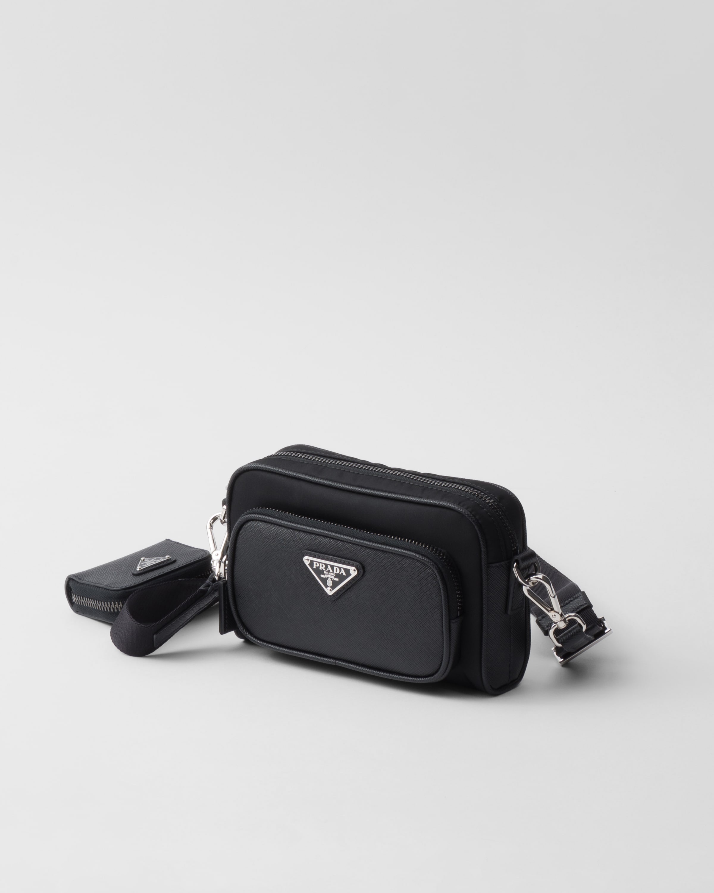 Re-Nylon and Saffiano leather shoulder bag - 2