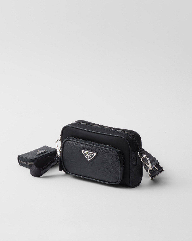 Prada Re-Nylon and Saffiano leather shoulder bag outlook