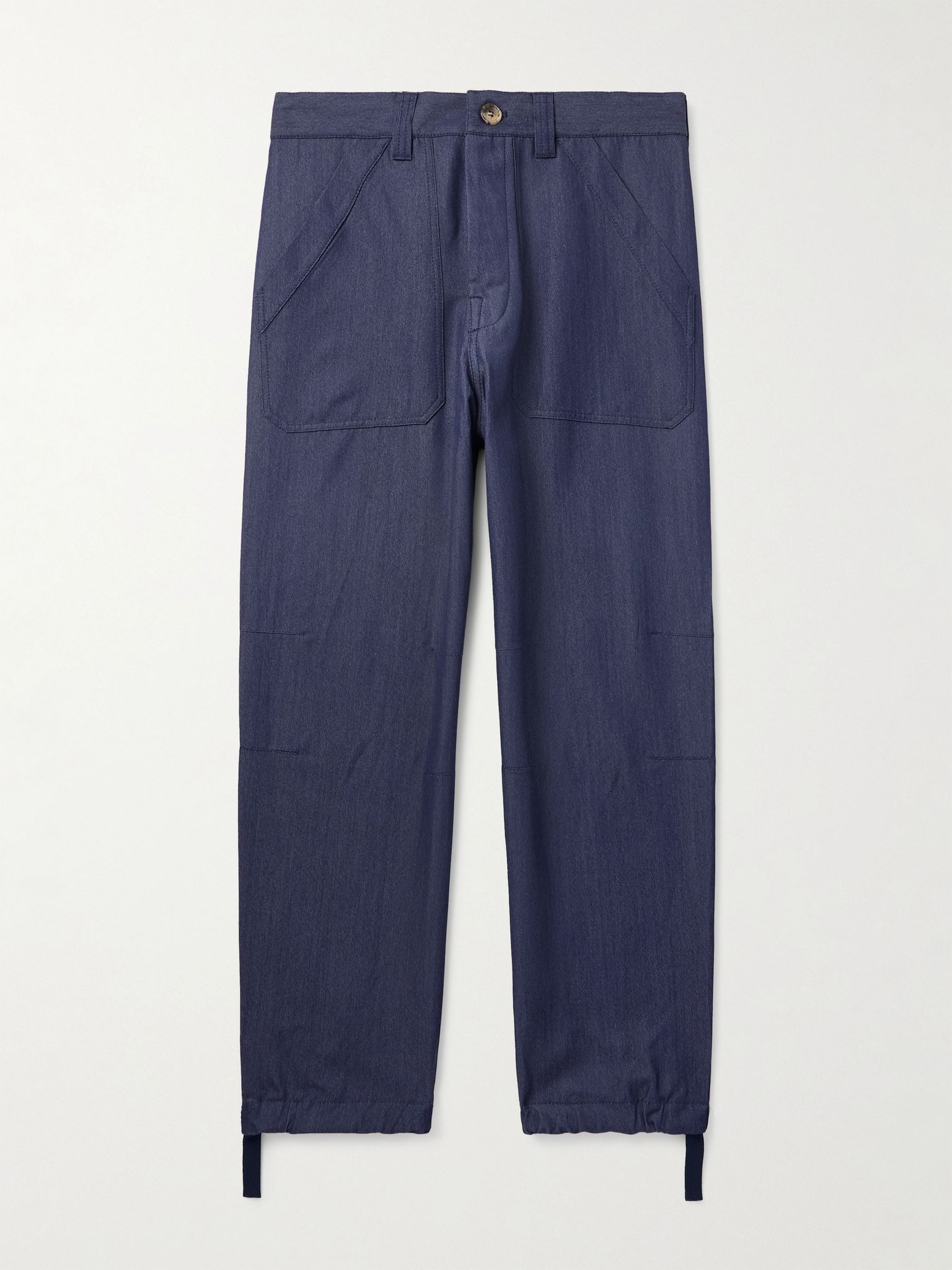 Straight-Leg Virgin Wool-Blend Trousers Navy - 1