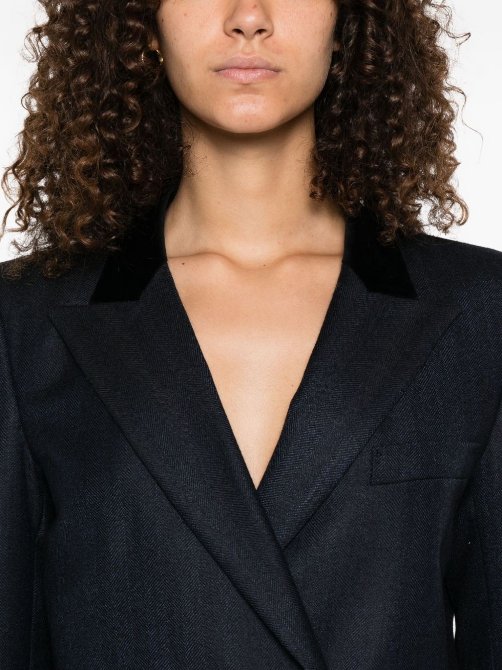 Resolute Everyday velvet-collared double-breasted blazer - 5