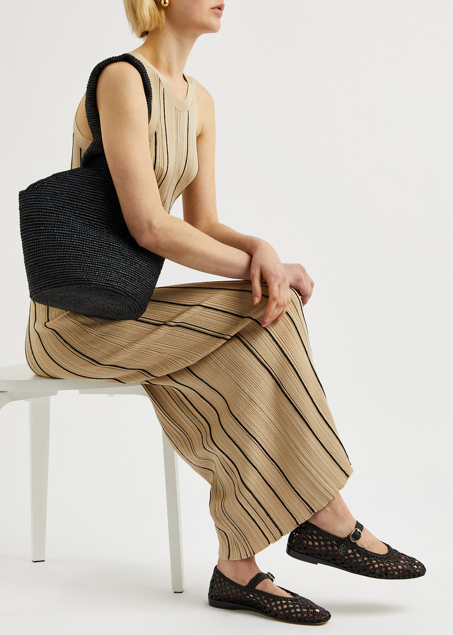 Mary Jane woven leather flats - 5