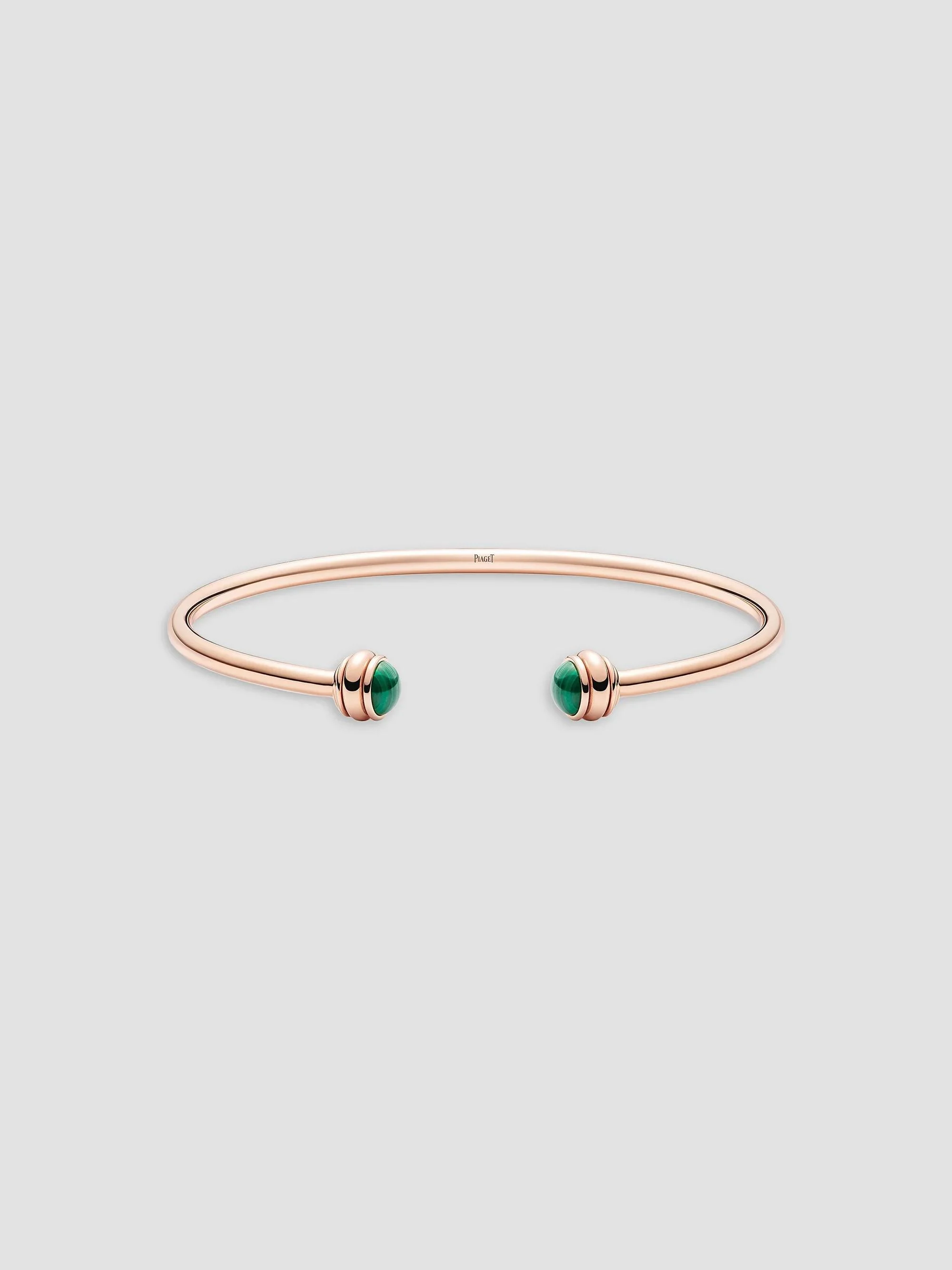 Possession Malachite Cabochons & 18K Rose Gold Open Bangle - Rose Gold - 1