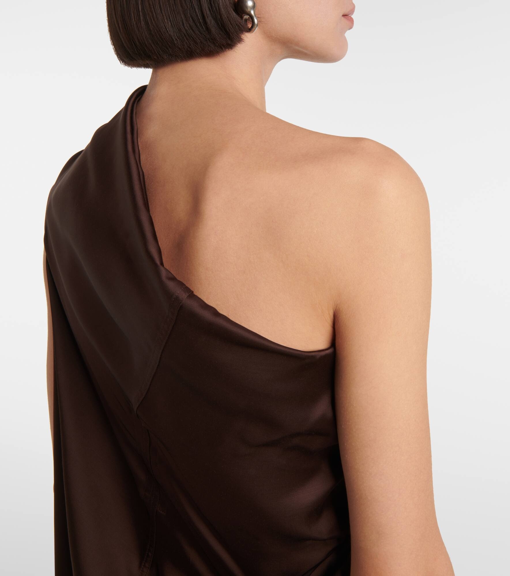 Athena draped one-shoulder gown - 6