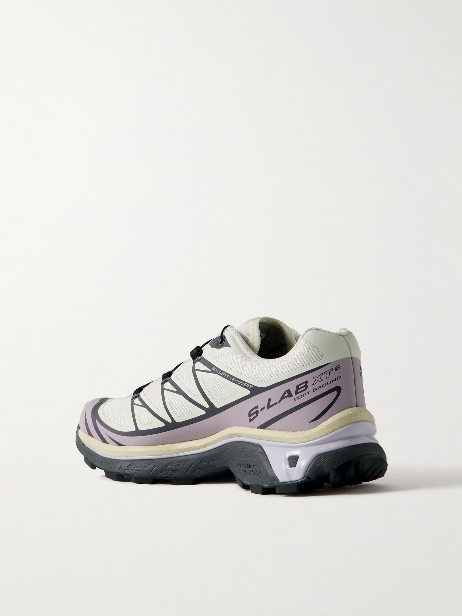 XT-6 Rubber-Trimmed Mesh Sneakers Purple - 4