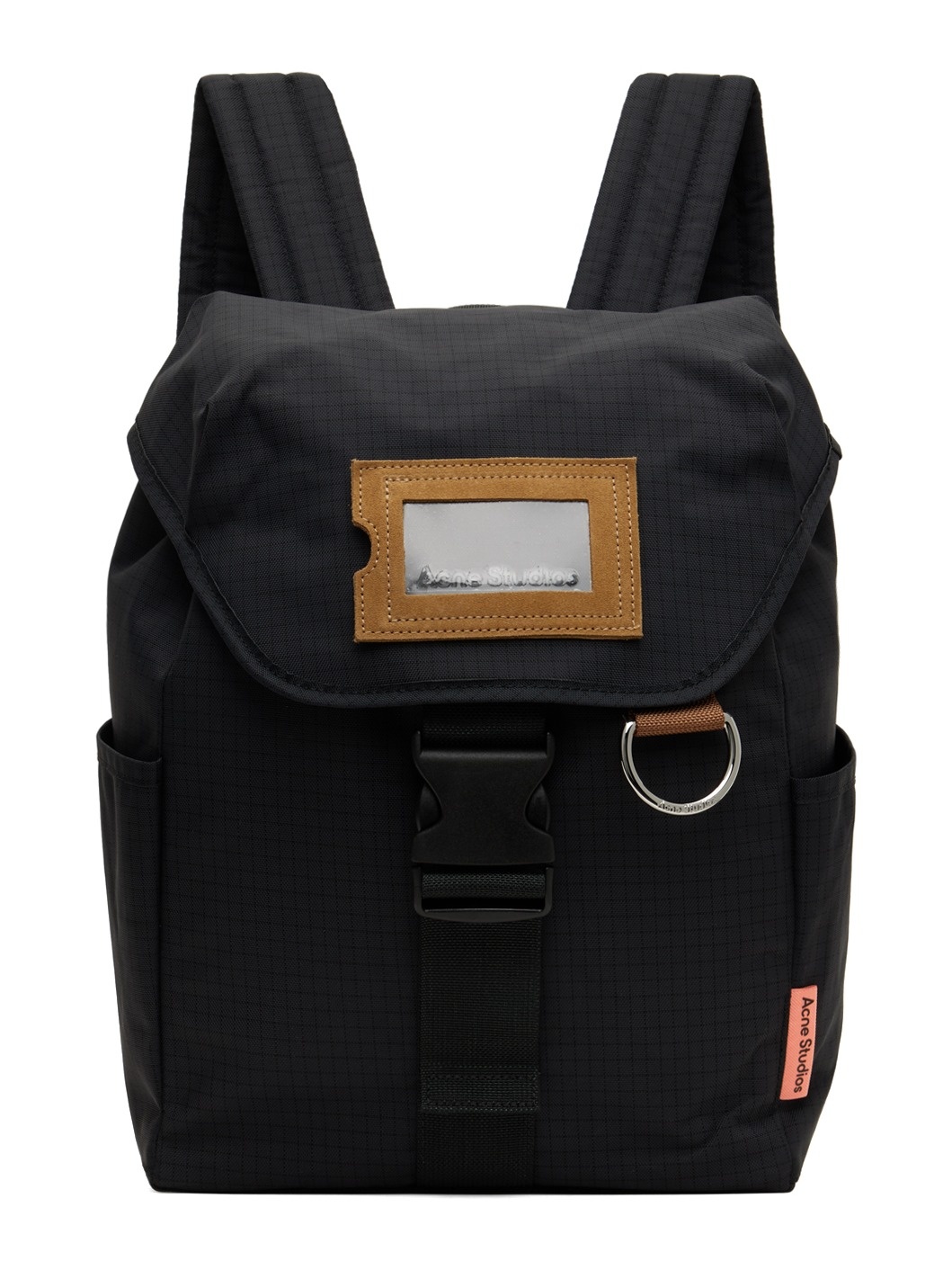 Black Ripstop Nylon Backpack - 1
