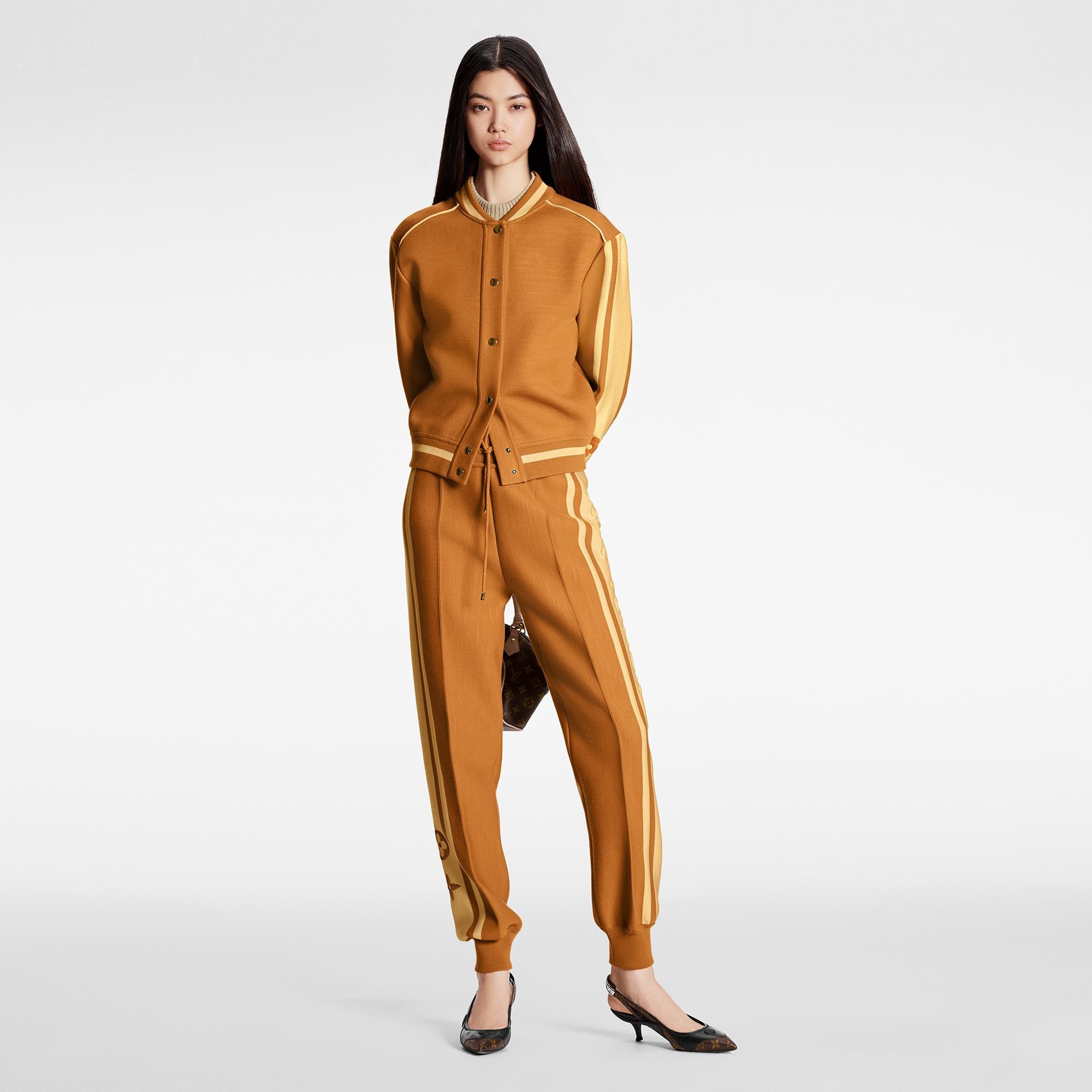 Block Knit Jogging Pants - 2