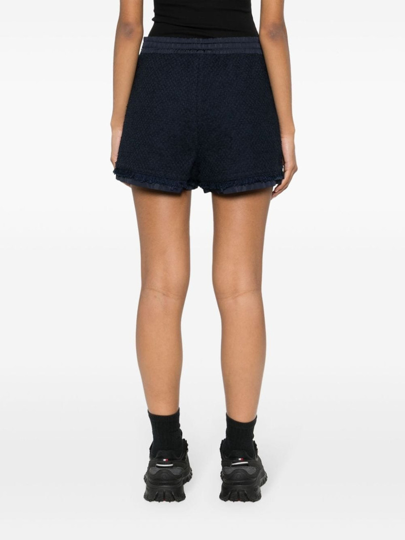 logo-patch tweed shorts 4