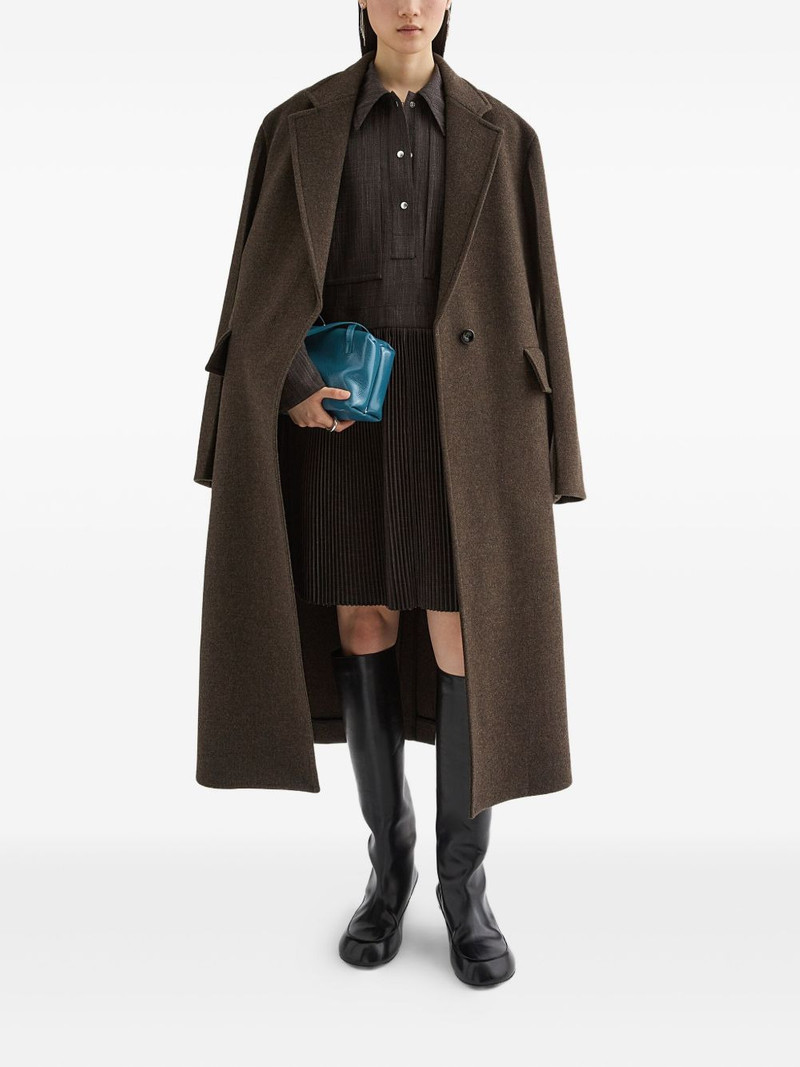 Jil Sander mélange-effect coat outlook