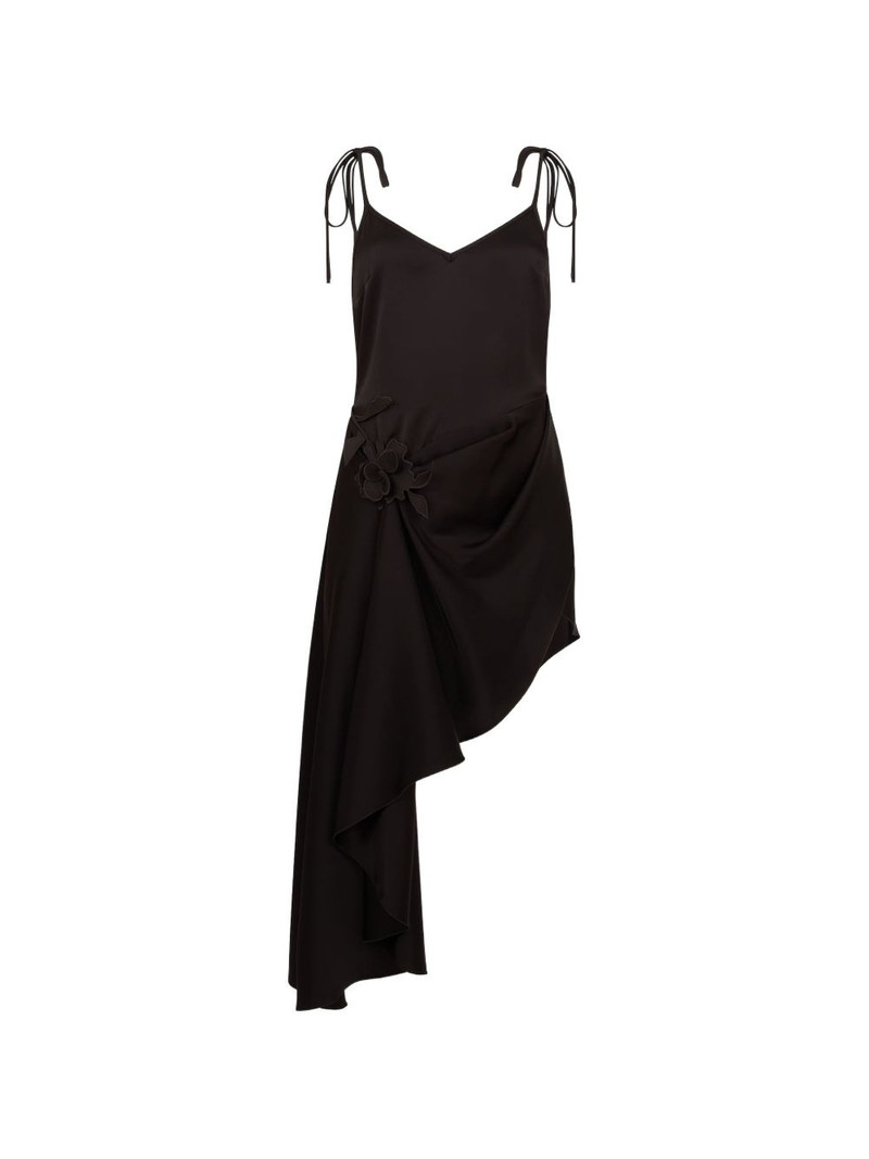 appliqué draped mini dress 1