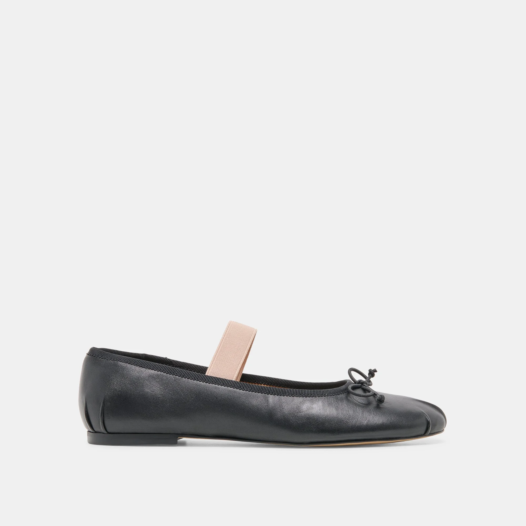 MAYVIS BALLET FLATS BLACK LEATHER - 1