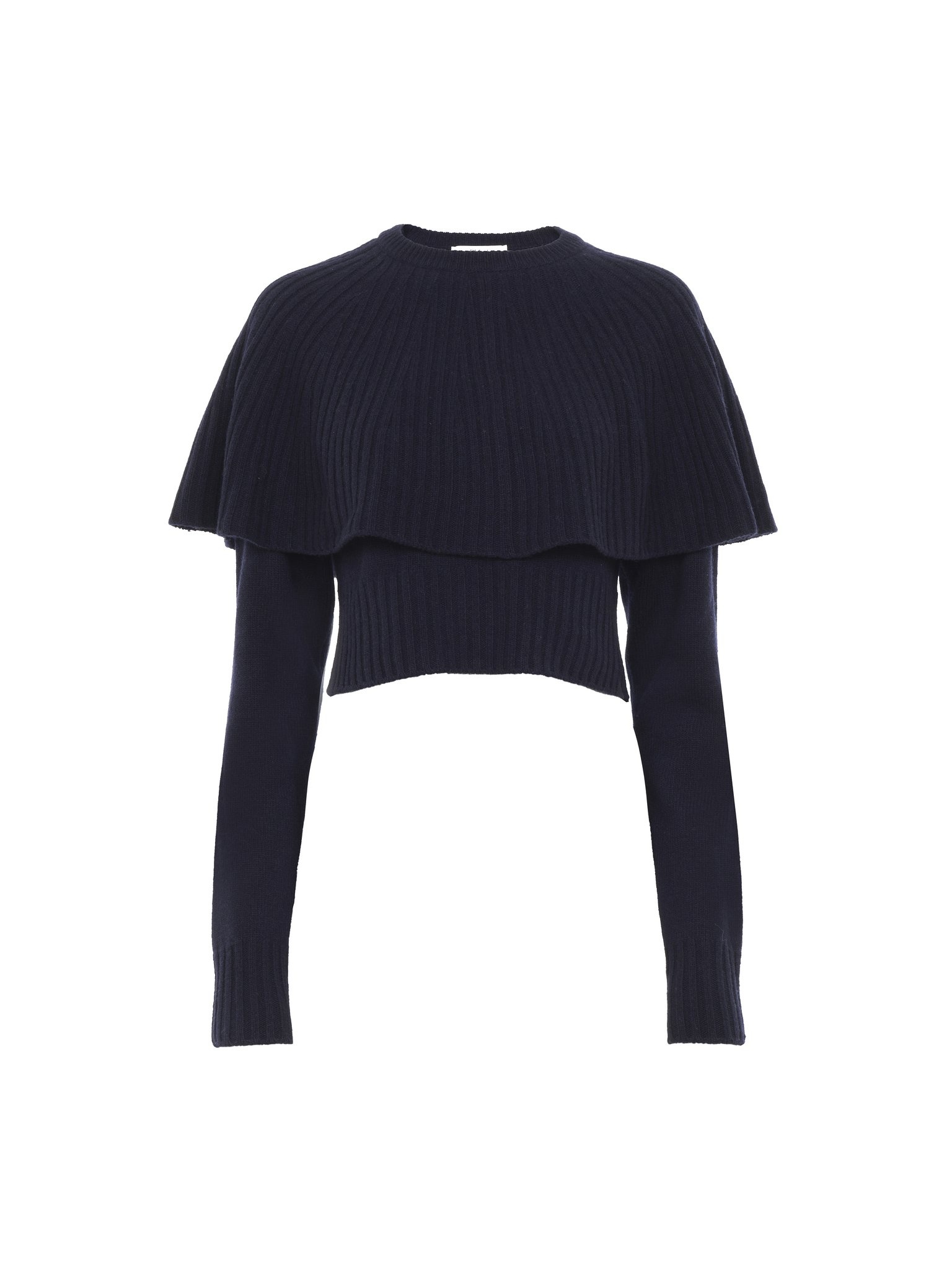 CAPE SWEATER IN WOOL & CASHMERE - 1