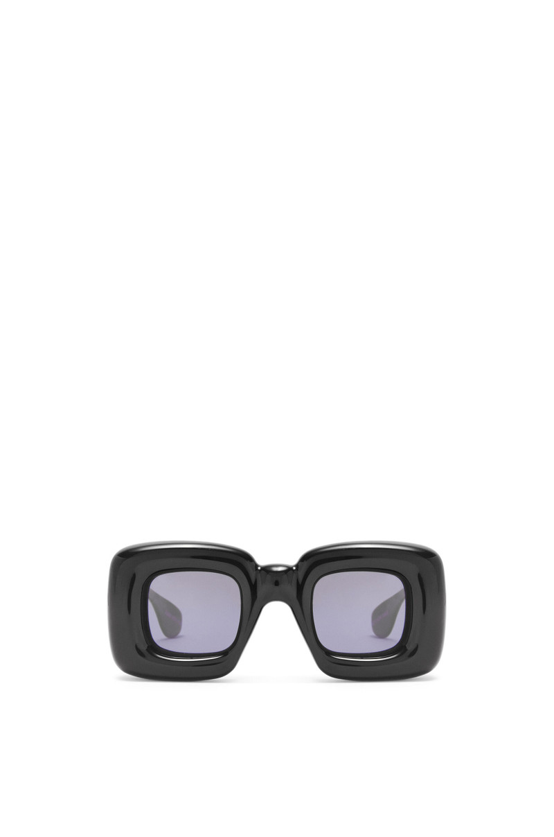 Inflated rectangular sunglasses in acetate - 1