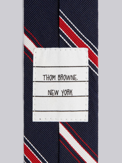 Thom Browne Multicolor Silk and Cotton Jacquard Alternating Stripe Classic Tie outlook