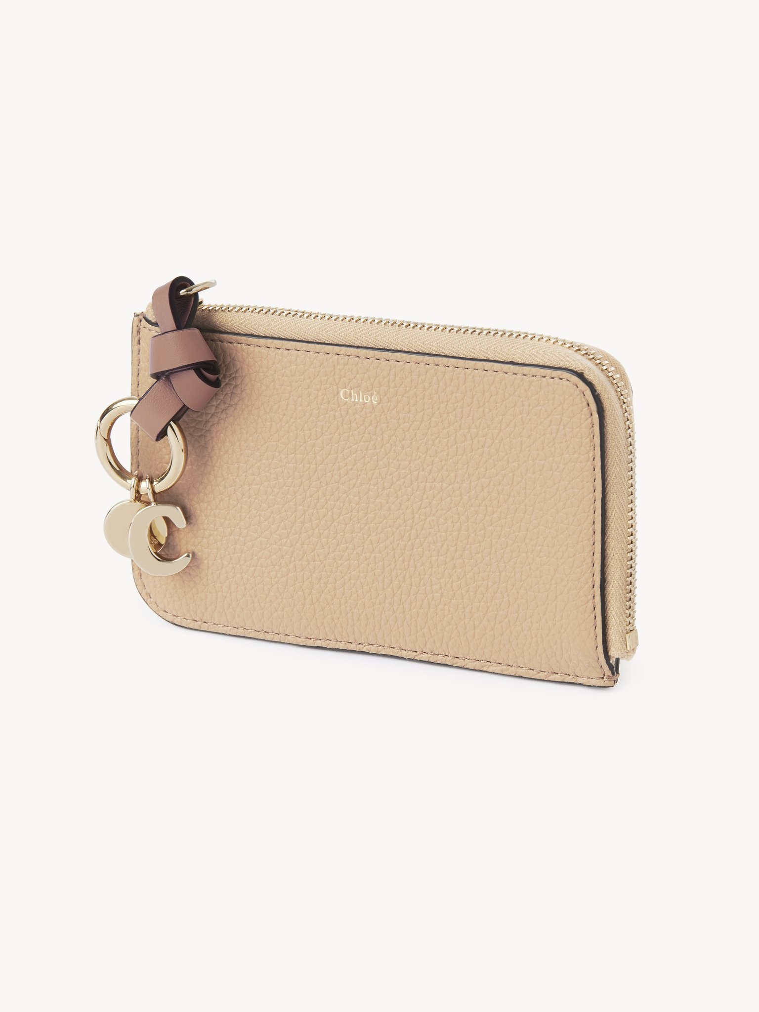 ALPHABET PURSE IN GRAINED LEATHER - 2