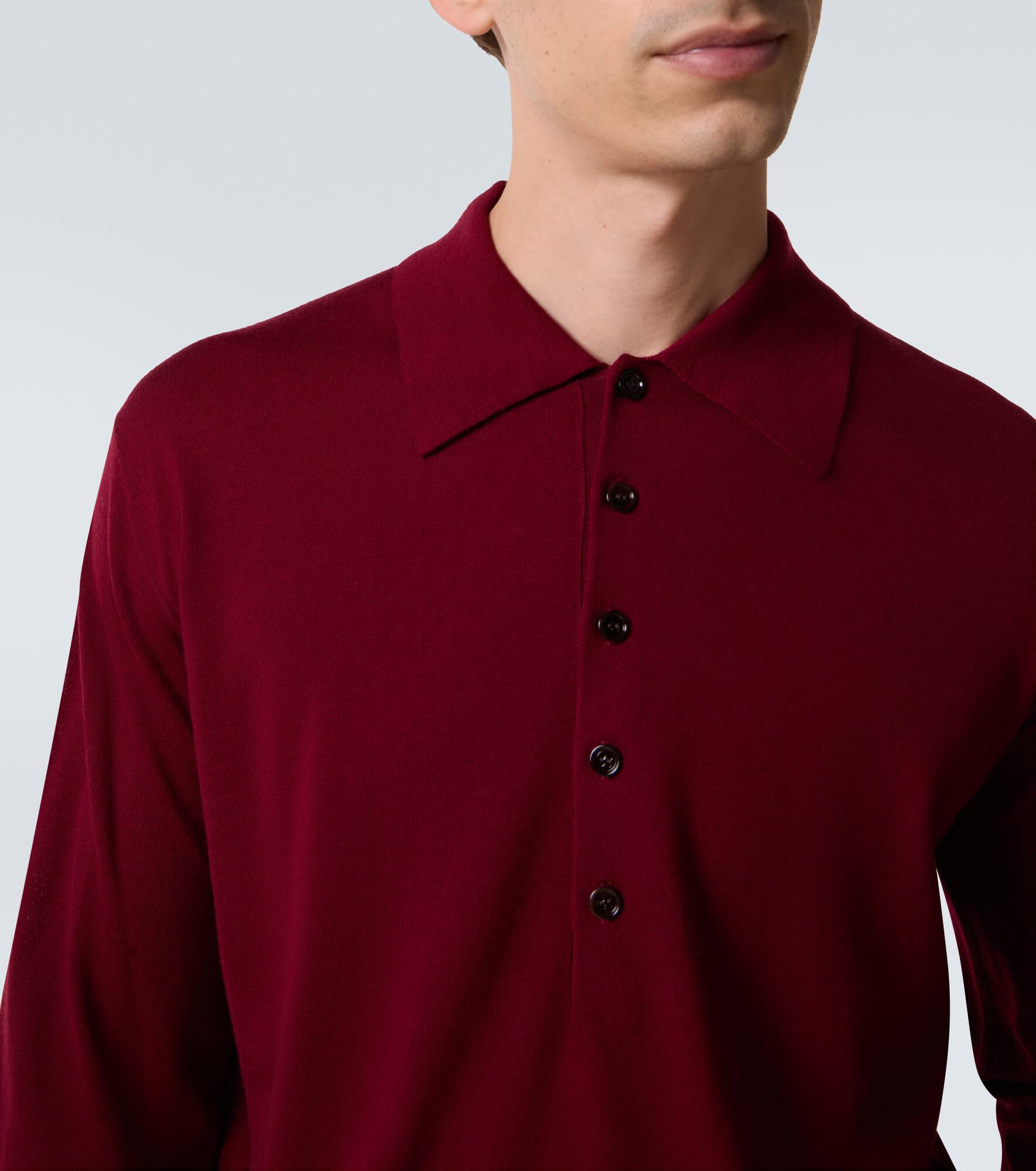 Wool polo sweater - 6