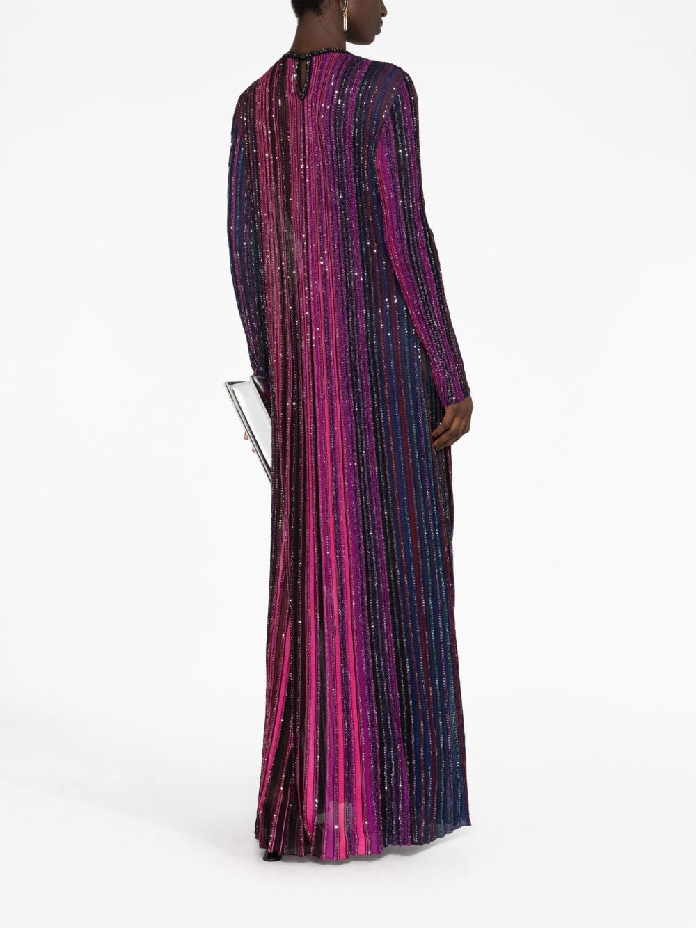 sequin-embellished pleated maxi dress - 4