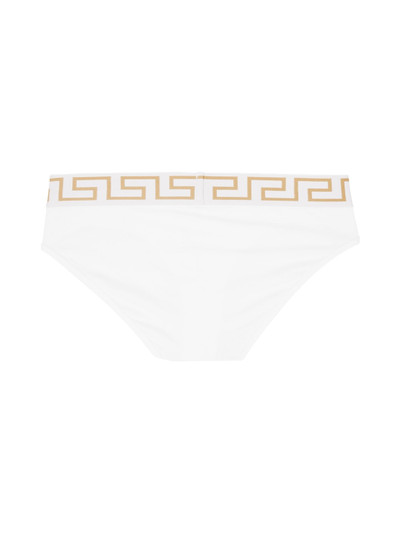 VERSACE Two-Pack White Greca Border Briefs outlook