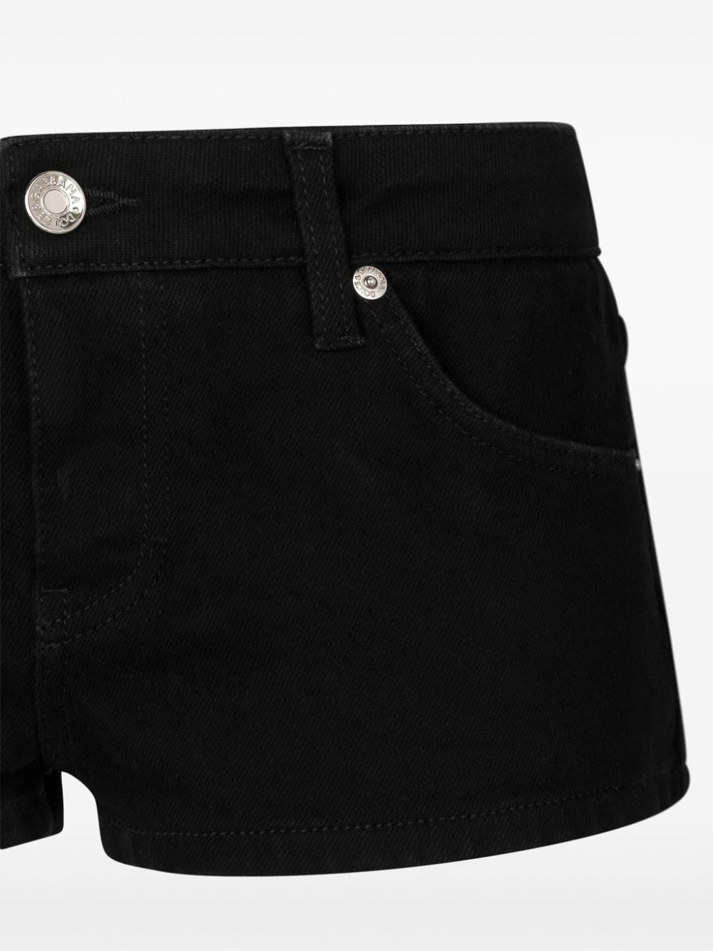 mid-rise denim shorts - 6