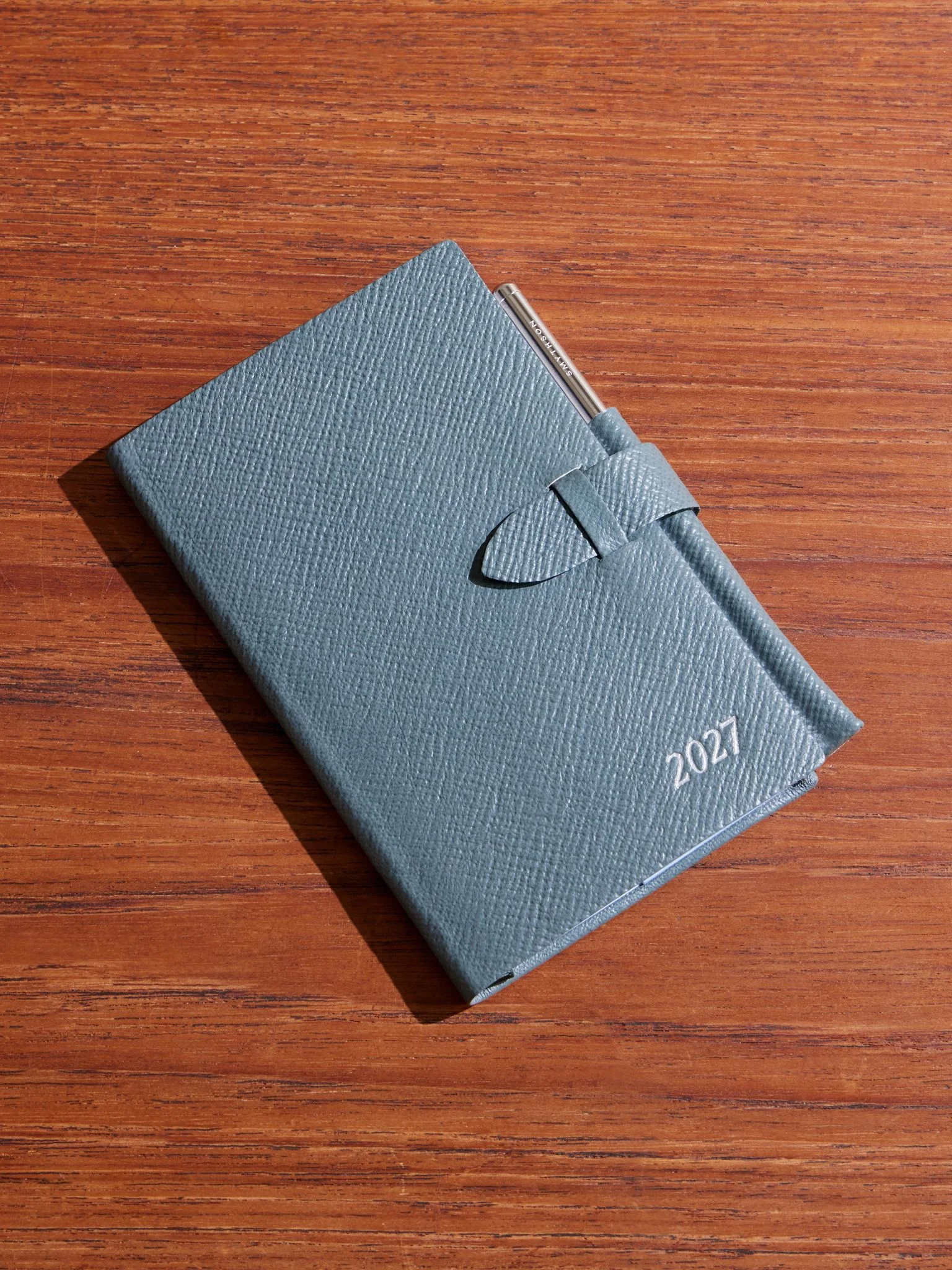 Cross-Grain Leather Notebook Green - 1