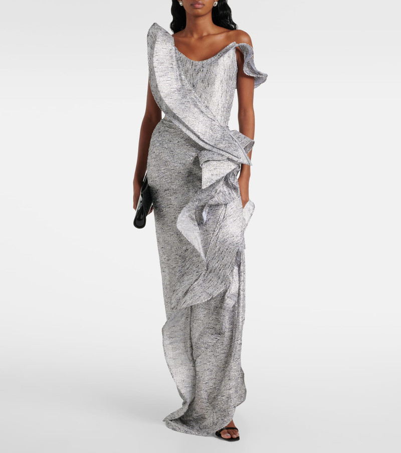 MATICEVSKI Satellite Wave ruffled gown outlook