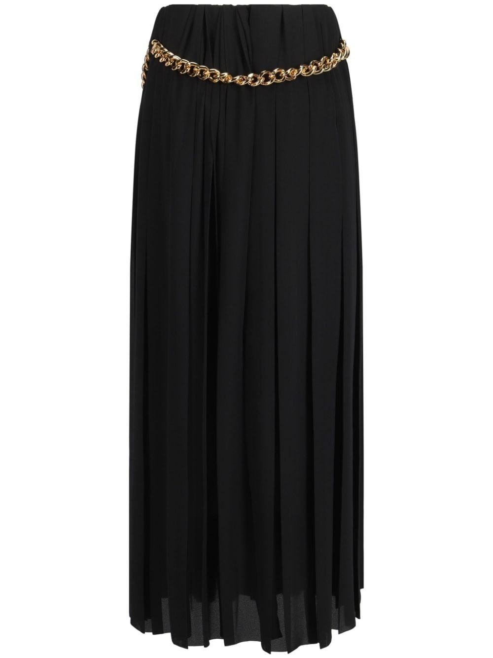chain-detail pleated skirt - 2