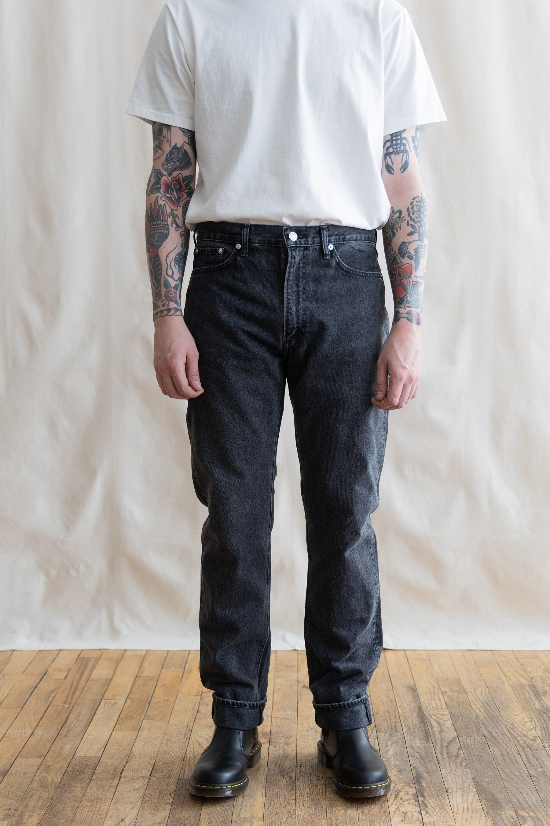 107 Ivy Denim - Black Denim Stone - 4