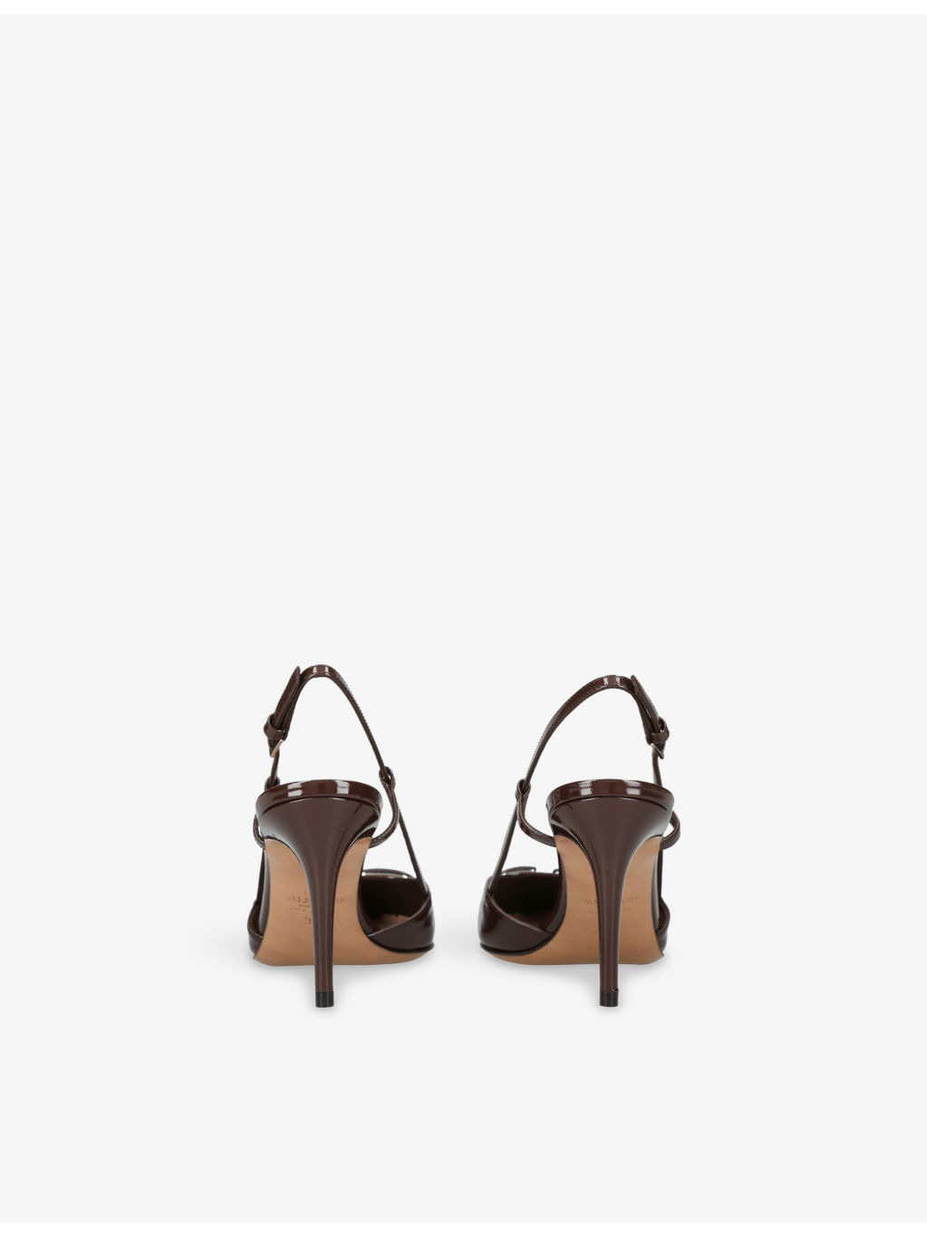 VLogo Signature 80 Patent-Leather Slingback Courts - 4