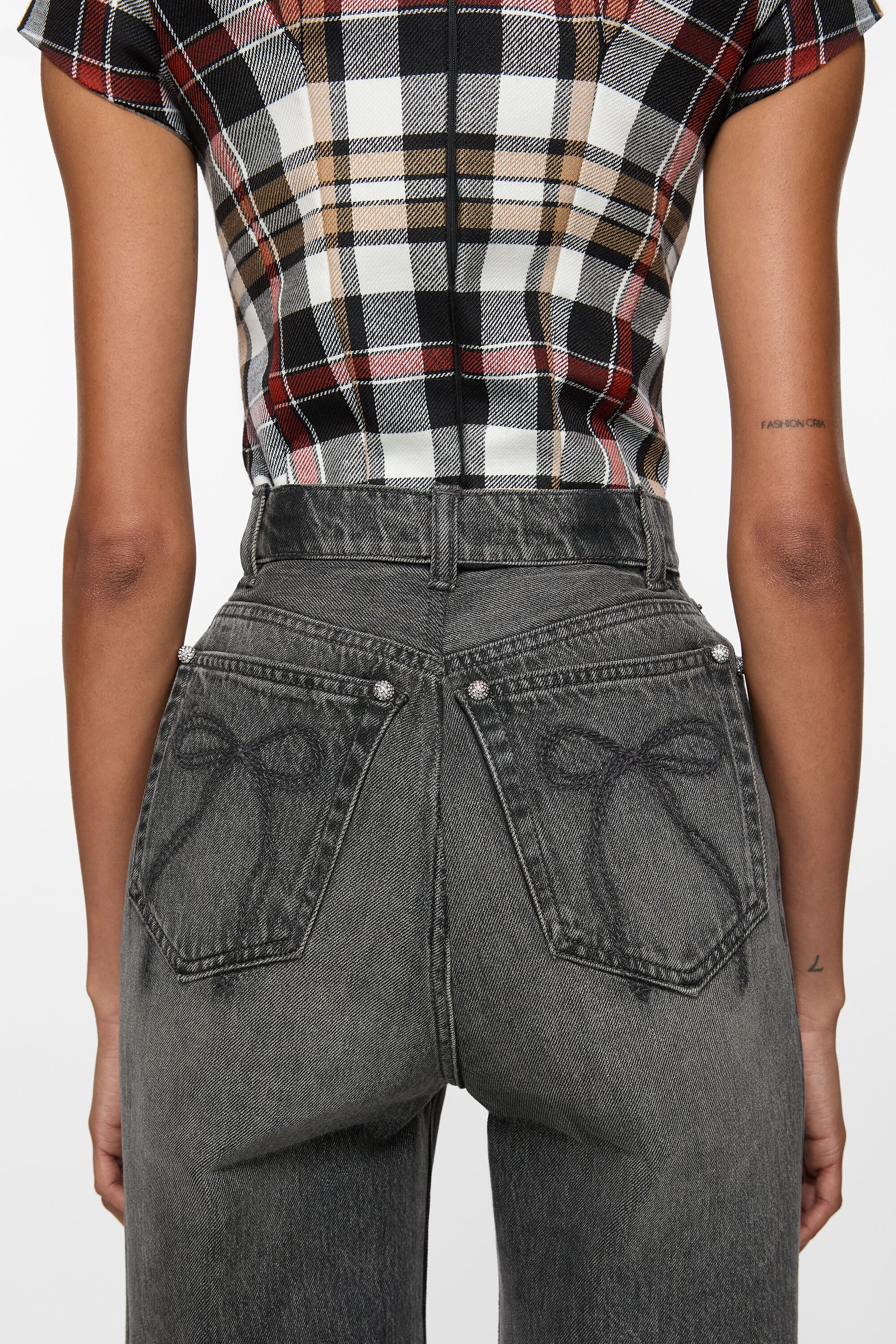 Denim bonded trousers - Anthracite grey - 6