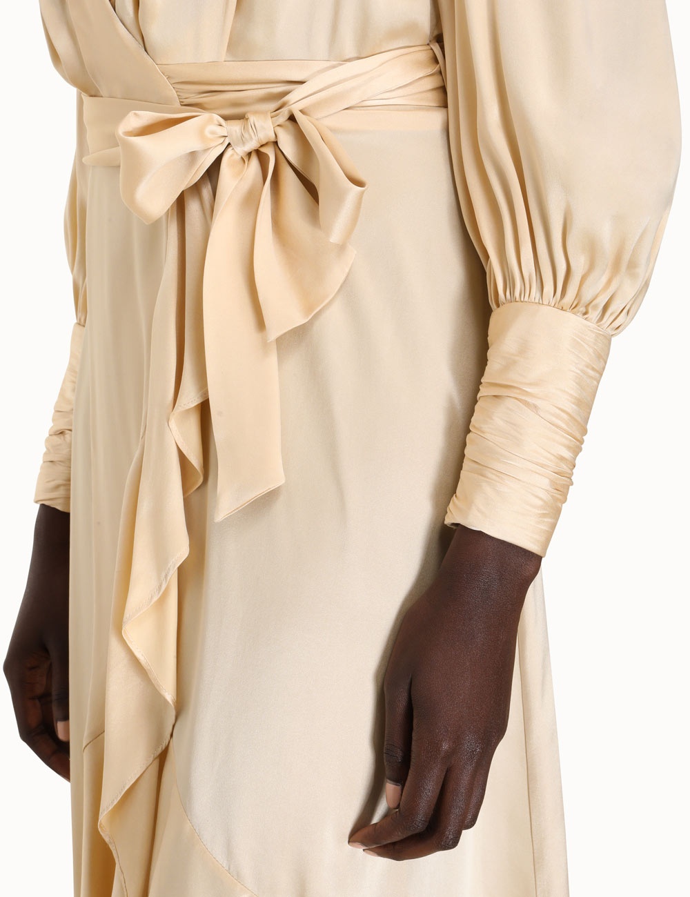 SILK WRAP MIDI DRESS - 7