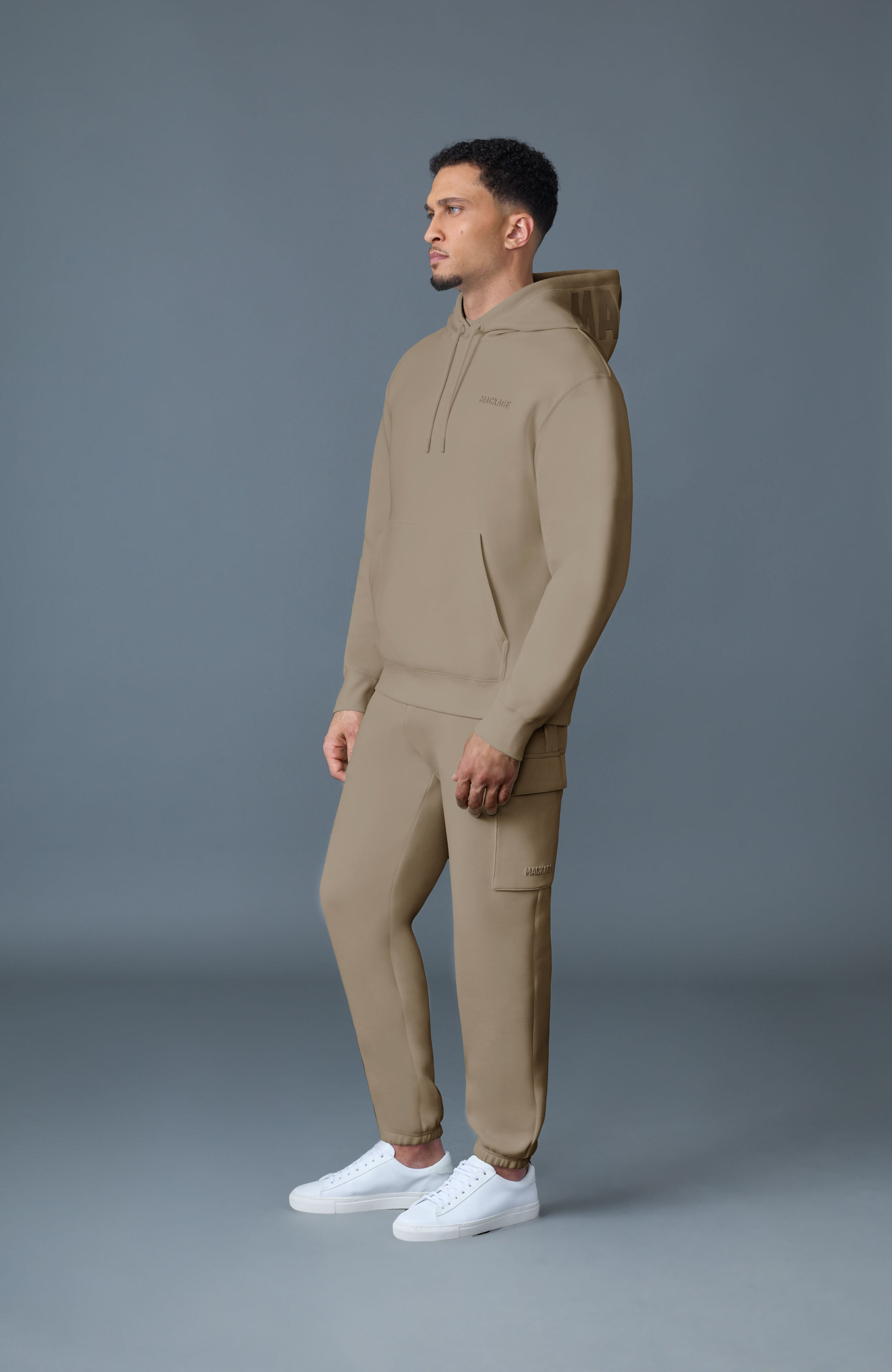 KOLTON Double-Face Jersey Logo Hoodie - 3