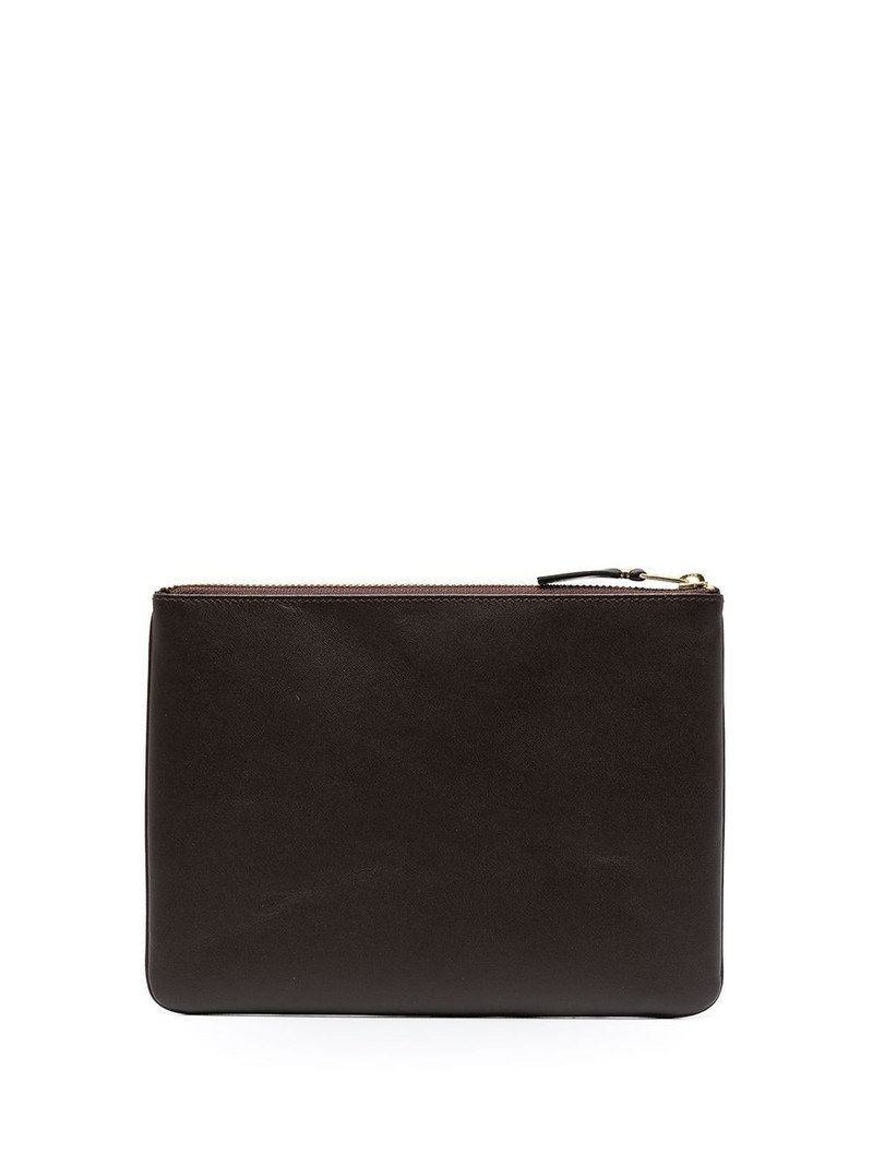 Comme Des Garçons logo-print leather pouch outlook