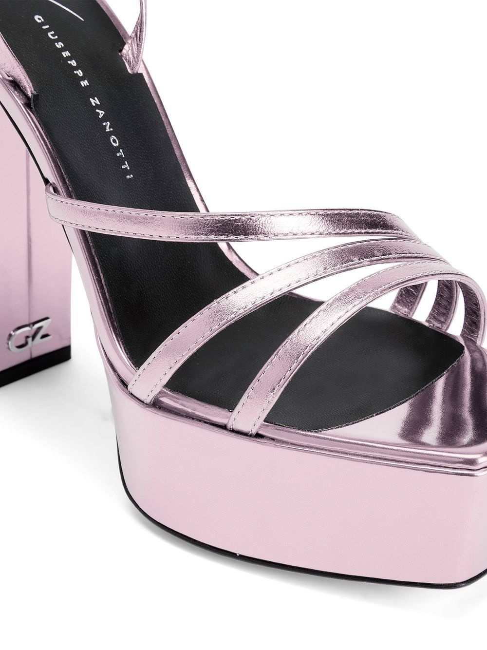Flavienne laminated leather 120mm sandals - 4