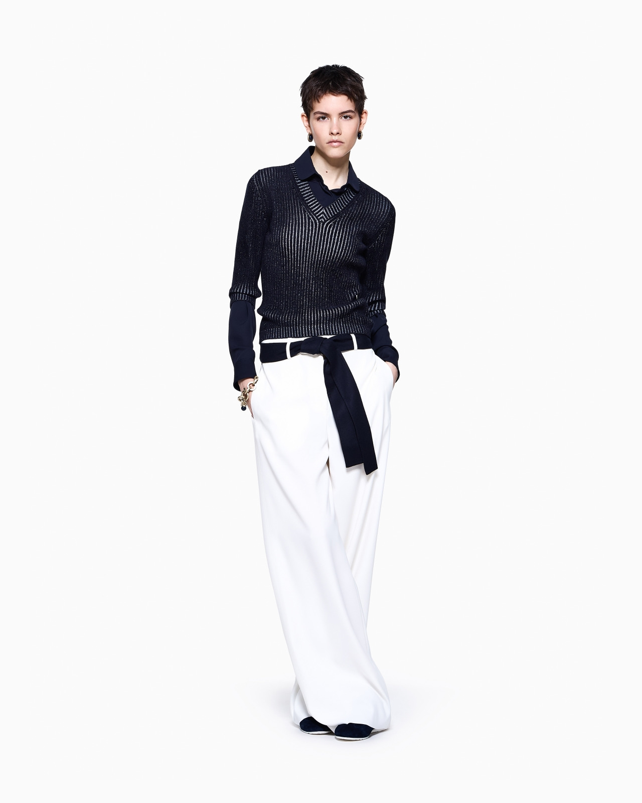 WIDE-LEG CASHMERE TROUSERS - 2