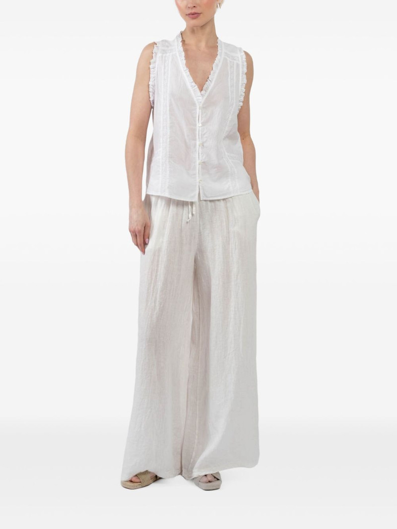 XÍRENA sleeveless ruffled top outlook