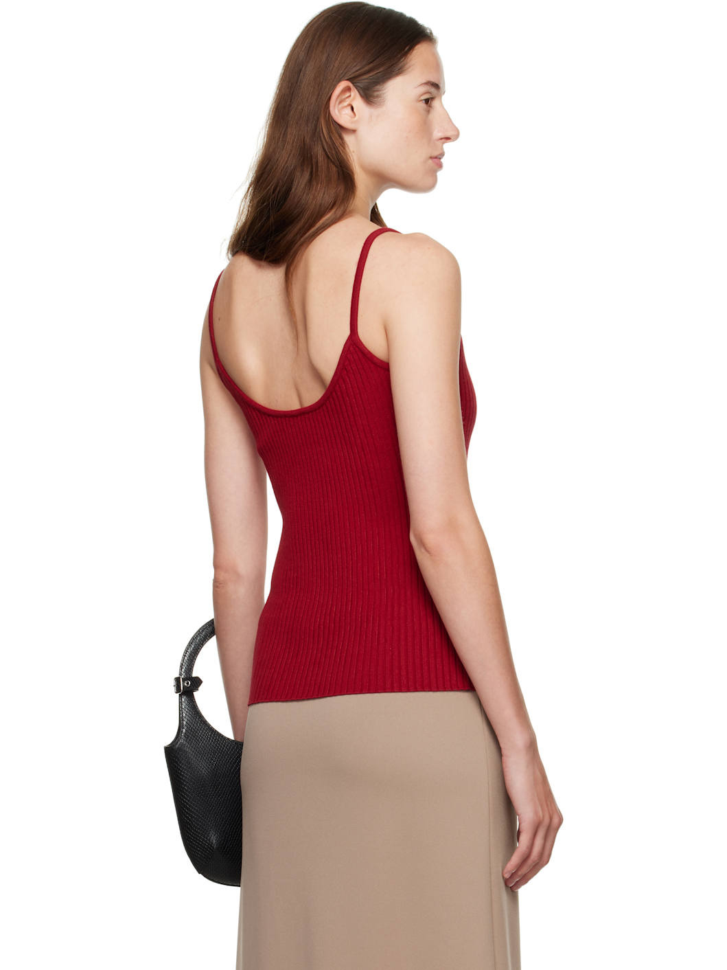 Red Reedition Rib Knit Tank Top - 3
