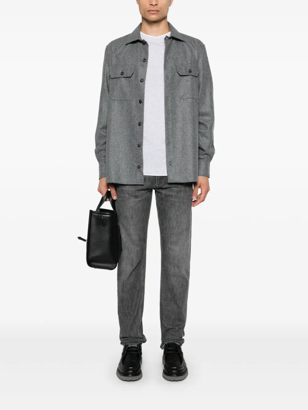 Brunello Cucinelli Men Melange T-Shirt - 2