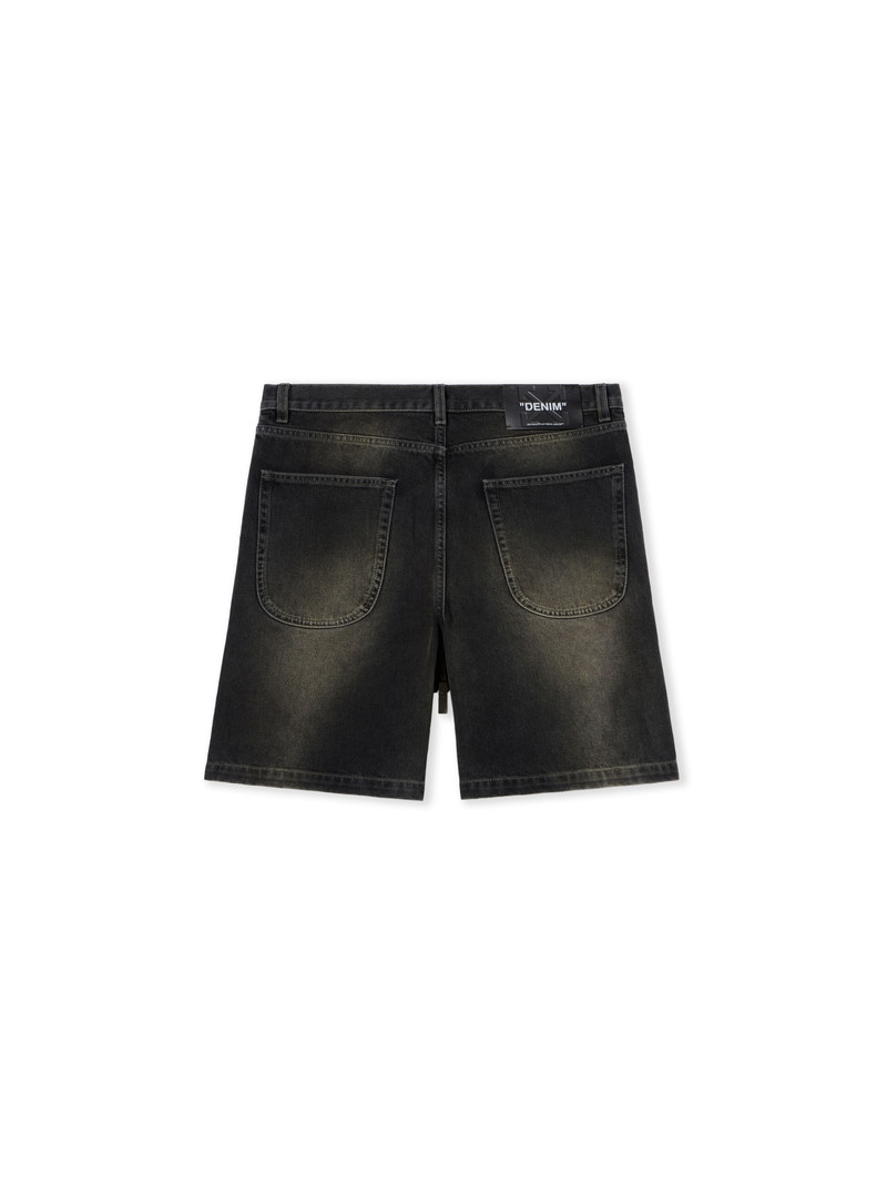 Dark Gray Denim Zip Shorts 1