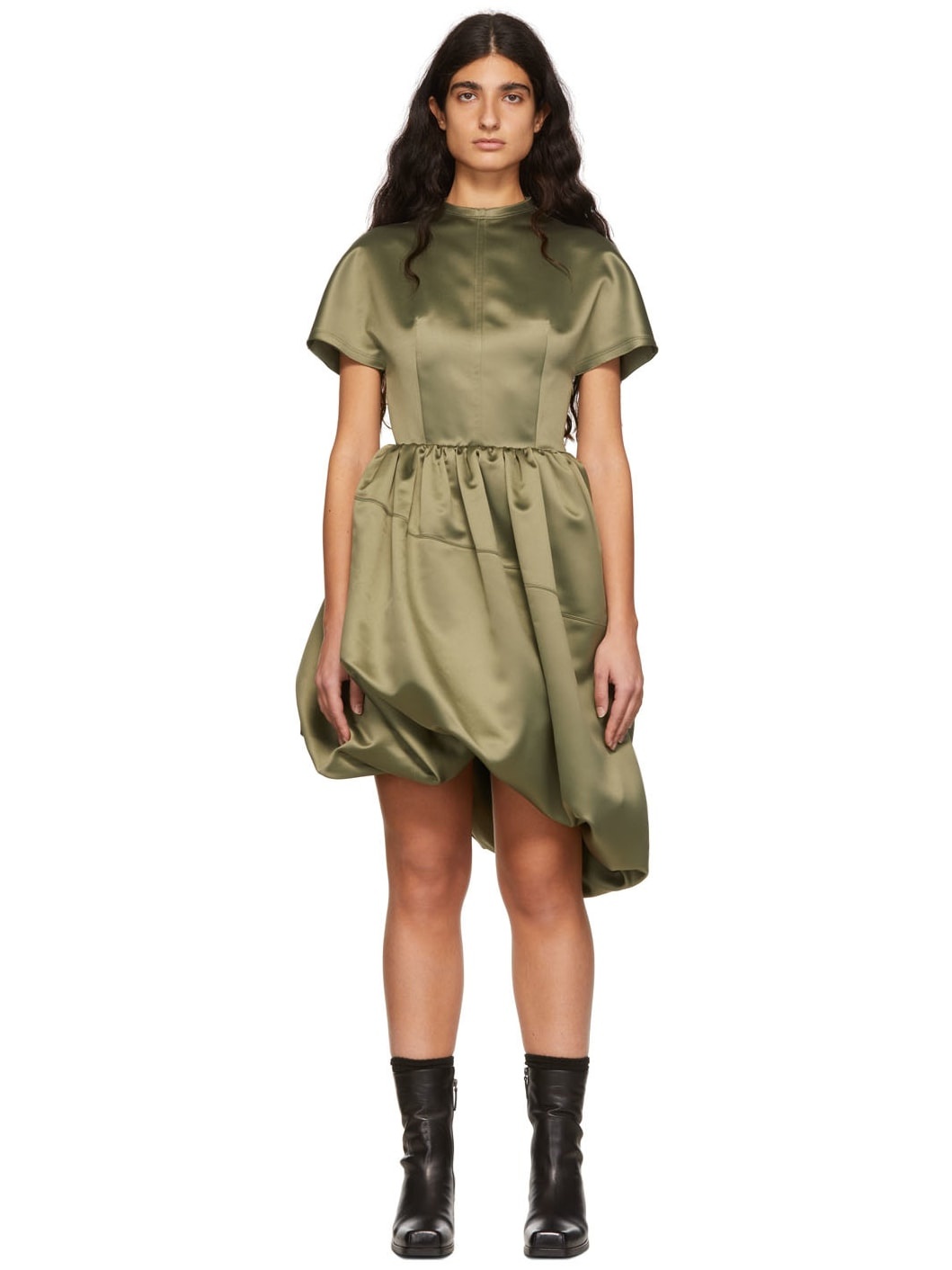 Green Polyester Dress - 1