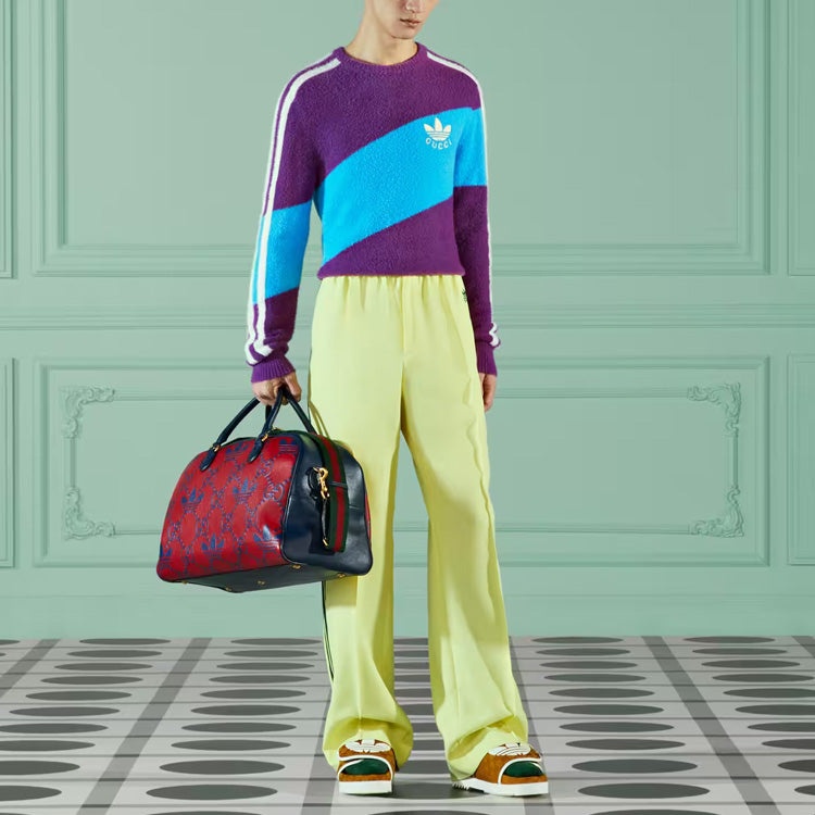 Gucci x adidas Wool Sweater 'Purple Light Blue' 723092-XKCTZ-5998 - 2